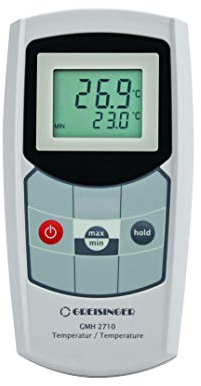GHM Greisinger GMH 2710-I Temperatur-Messgerät inkl. Temperaturfühler, Grau