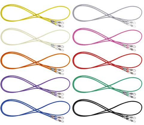 Hifot Brillenband 10 Stück, bunt Kette für Lesebrille & Sonnenbrille Strap, Brillenkordel Brillenschnur Brillenkette für Damen Herren