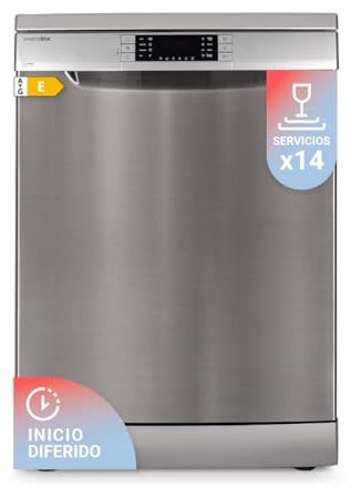 UNIVERSALBLUE Lavavajillas Acero Inoxidable Digital 60 cm | Lavaplatos Libre Instalación Inox con 8 Programas | Máquina de Lavado con Programa ECO | Silencioso | ENVIO + SUBIDA A PLANTA GRATIS