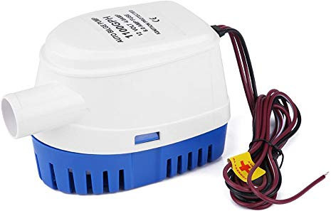 lenzpumpe mit schwimmer Automatische Bilgepumpe, 1100GPH 12V Boot Marine Automatische Tauchboot Bilge Wasserpumpe mit Schwimmerschalter