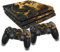 Schutz Folie Sticker Set für Spiele Konsole und Controller Gehäuse Aufkleber Vinyl Skin gegen Kratzer Design Cover passgenau selbstklebend RX022 (PS4 Pro, Nr. 11 Goldpuder)