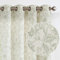 Vangao Farmhouse Vorhänge für Wohnzimmer, Leinenvorhänge, 228 cm lang, 2 Paneele, Set für Schlafzimmer, Fenster, Landhausstil, Blumenmuster, Botanisch, Vintage, Retro, Ösenvorhang, Grün auf Beige