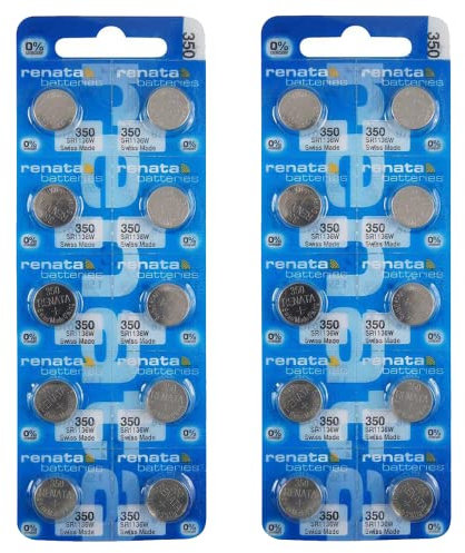 Renata 350, SR1136W, Uhrenbatterie (20x1er Pack) - 20 Batterien