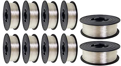 PETG Filament 3D Drucker 1,75mm / 10 x 1kg Rolle transparent für 3D Printer oder Stift 10er Set (10Kg)