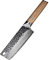 MITSUMOTO SAKARI Cuchillo Cocina Nakiri Forjados a Mano, Cuchillo Cocina Japonés Profesionale, 17 cm Cuchillos para Verduras de Acero de Alto Carbono (Mango de Pakkawood y Caja de Regalo)