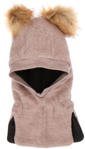 NAME IT Baby-Mädchen NMFWMINO Wool BRU Balaclava W/FLEE XXIII Hut, White Pepper, 50W / 51L