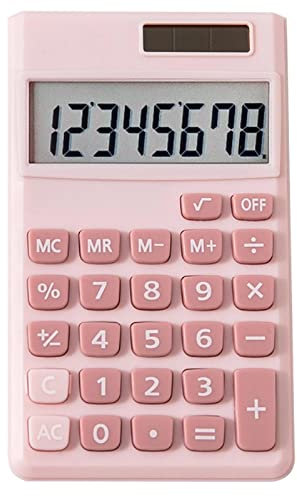 Mini calculatrices, Calculatrice de Poche, Batterie Solaire à 8 Chiffres, Calculatrice de Bureau pour Le Bureau, la Maison et l'école | Calculatrice Simple à Fonction Standard, Petit Rose