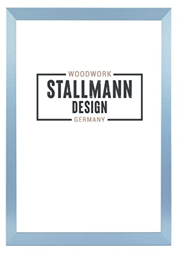 Stallmann Design SD Bilderrahmen mit Acrylglas-Antireflex, Rahmen new modern in 40x40 cm Blau, zum vertikalen oder horizontalen Aufhängen