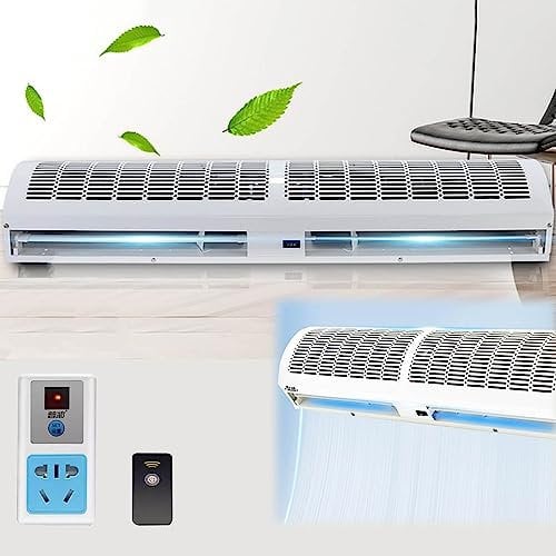 CUPLES 0.6M 0.9M 1.0M 1.2M 1.5M Wall-mounted Air Curtain Machine, Powerful Over Door Fan Air Curtains, 2 Kinds Of Wind Speed, For Supermarket Restaurant Mall Commercial (Size : 60cm)