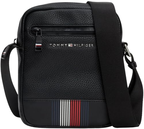 Tommy Hilfiger Men TH TRANSIT MINI REPORTER, Black, One Size