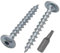 SKIR'CO (100 pièces) Vis à Bois Acier Zingué 3,5 x 30 mm, Vis à Métal, Tête Wafer, Tête Torx, Autotaraudeuses