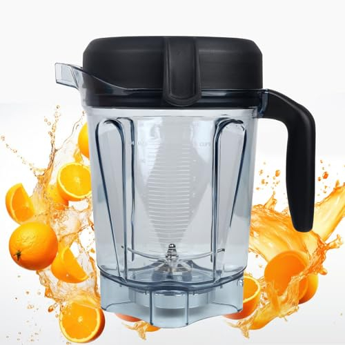 For Vitamix Blender Pitcher 64oz Low-Profile Replacement, Compatible with Vitamix 750, 5200, 5000, 6300, 7500, A3500, vm0102, vm0103, vm0197, E310, Classic, Container Jar Cup, 3-Year Warranty