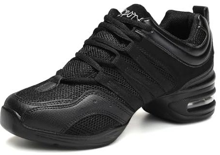 YCALCP Damen Jazz-Schuhe Sneaker Mesh Stoff Schnürschuhe atmungsaktiv Trainer Walking Sport Turnschuhe,Modello-LYX729