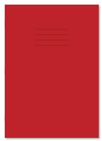 Hamelin A4 Exercise Book, 10mm Ruled & Margin, 48 Page, Red, 100 Pack