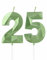 Grüne Kerzen zum 25th Geburtstag, 3D Grüne Zahl 25 Kerze für Kuchen, Junge Mädchen 25th Geburtstag Dekorationen, Grüne Kuchendekorationen, Grüne Kerze Kuchen für Geburtstagsfeier Hochzeitstag