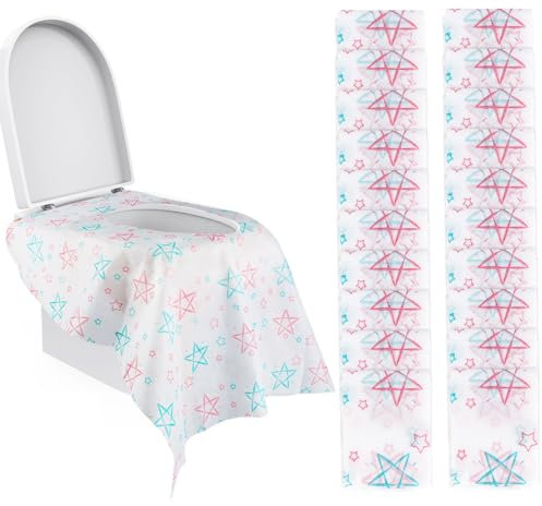 20 Stück Toilettenauflage Einweg Toilettenauflage Toilette Auflage Toiletten Sitzbezug Toiletten Auflage WC Auflage Toilet Seat Cover für Kinder und Erwachsene Reisezubehör, Einzeln Verpackt 65X60cm