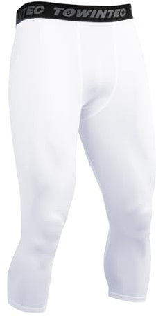 Towintec Herren Kompressionshose Laufhose 3/4 Basketball Hose Tights Unterwäsche Schnell trocken Sportstrumpfhosen Fitness Athletisches Grundschicht Männer Hose Trainings Leggings Football