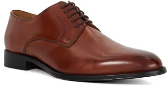 Dune London Mens Salisbury Premium Leather Derby Shoes Size UK 8 Oxford Shoes Tan