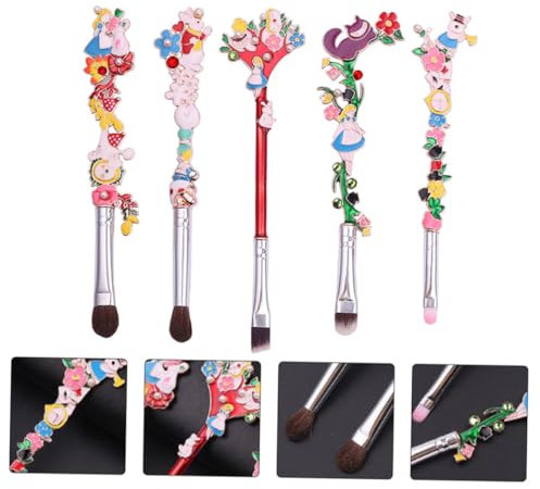 DEARMAMY 5pièces Kit De Pinceaux Synthétiques Pour Maquillage Sourcils Fard à Paupières Design