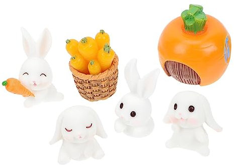 Toddmomy 1 Satz Kuchendekorationsverzierungen Desktop-Karotten-Ornamente Mini Geburtstagsdekorationen Figur klein Mikrolandschaftsornament Kuchen -Toper -Dekorationen Mikroverzierung Harz