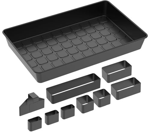 BAODBF Backform Zahlen Buchstaben,10-teiliges Set für Kreative Backwerke,Zahlen und Buchstaben Kuchenform,Verstellbar Antihaft Kuchenform,Zahlenbackform für DIY Kuchen,37.5×23.5×5cm(Schwarz)