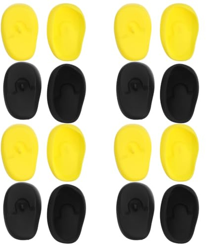 LIFKICH 16pairs Silicone Ear Muffs for Hair Coloring Heat Protection Reusable Ear Covers for Dyeing and Styling