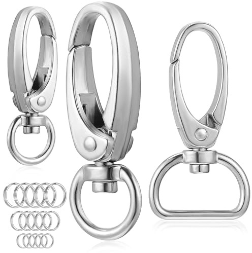 KHBUAB Hundemarkenclips Schnelle Befestigung mit Passenden Ringen aus Zinklegierung und Sichere Klemmfunktion für Halsbänder von Hunden und Katzen