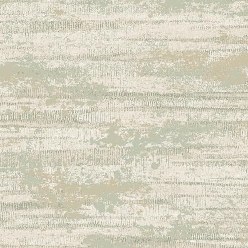 Belgravia Oakah Texture Effect Wallpaper, Sage Green, Metallic Accents 2382 | Scandi, Japandi, Wallcovering for Living room, bedroom and dining room, distressed brushed finish, paste the paper, washable