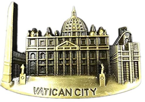 Vatican Fridge Magnet World City 3D Metal Strong Souvenir Tourist Gift Chinese Magnet Hand Made Craft Creative Home and Kitchen Decoration Magnetic Sticker (Vatican)