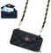 UnnFiko Wallet Case Compatible with iPhone, Cute Light Luxury Bag Design, Purse Flip Card Pouch Cover Soft Silicone Case with Handstrap Long Shoulder Strap (iPhone 6 Plus / 6s Plus, Black)