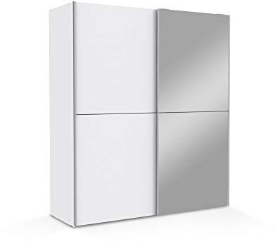 moebel-eins WALUNA Schwebetürenschrank mit Spiegel, Material Dekorspanplatte
