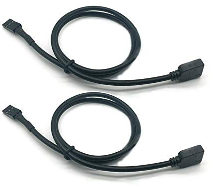 HUAYUWA 2Pcs 5V 3Pin RGB VDG Conversion Line Cable Connector Fits for Gigabyte Motherboard
