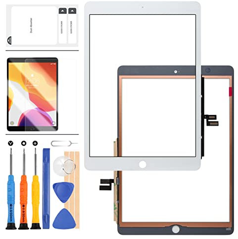 LADYSON 10.2 Screen Replacement for iPad 7 2019 A2197 A2198 A2200 iPad 8 2020 A2270 A2428 A2429 Touch Screen Digitizer Glass Parts for iPad7 iPad8 7th 8 th Gen Touchscreen Kits (White)