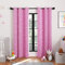 Encasa XO Gedruckte Blackout -Vorhänge 113x213 cm, 2 Pcs | Silberfolie Star Pink Design I Raumverdunkelung - Blöcke 85% Licht | Schall- und Hitzereduzierung für Schlafzimmer ich Waschbar