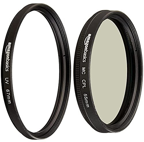 Amazon Basics UV-Sperrfilter - 67mm & Zirkularer Polarisationsfilter - 55mm