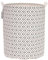 Sea Team 19.7 Inch Large Sized Waterproof Coating Ramie Cotton Fabric Folding Laundry Hamper Bucket Cylindric Burlap Canvas Storage Basket with Stylish Arrow Black B Design