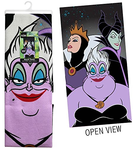 United Pacific Designs JF62278POE: Villains Mikrofaser-Strandtuch, 68 x 137 cm, mehrfarbig