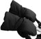 Stroller Universal Fleece Hand Muff Baby Carriage Handle Handmuff Hand Gloves Winter Thicker Warm Hand Warmer Windproof Anti-Freeze Hand Cover for All Pushchair and Buggy, Stroller Accessories (Black)