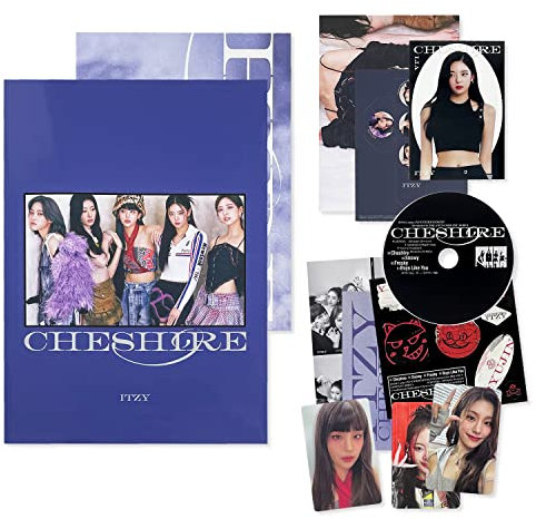 ITZY - [CHESHIRE] (LIMITED EDITION) Photobook+CD-R+Lyric Paper+Photocard+Lenticular Photocard+4-Cut Photo+Mini Poster+Sticker+Photo Cube+Clear Photocard+Poster+2 Pin Button Badges+4 Extra Photocards