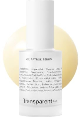 Transparent Lab Oil Patrol Serum Mattifying Serum 30ml - Mit 10% Niacinamid, Zink PCA und Quora Noni, kontrolliert Glanz, minimiert Poren und verbessert Unvollkommenheiten und Hautstruktur