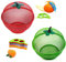 HK Online 1 RED & 1 Green Apple Mesh Fresh Fruits Basket & Ring Citrus Peeler, Fruit Bowl, Decorative Tablepiece -Keep Unwanted Pets, Bugs & Insects Out (1 RED & 1 Green)