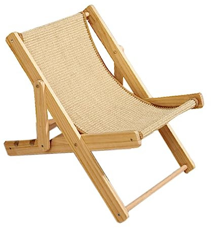 MagiDeal Katzenbett Hängematte Katzenstuhl Balkon, Cat Lounge Chair, Katzen-Hochbett Haustierbett Outdoor Katzenliege Verstellbar, Haustierbett für Kleine Hunde Katze Kaninchen, Beigefarbenes Sisal