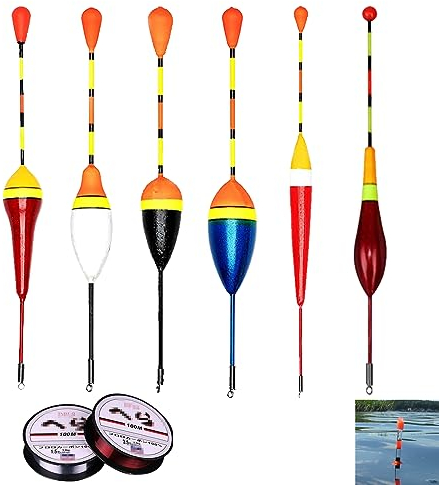 Knicklicht Posen Kit,Fischen Posen,Schwimmer Laufposen,Posen Angeln,Angelschwimmer Schwimmer Laufposen,Angel Posen Set Für Unterschiedlich Große Fischarten,6PC