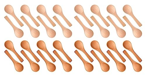 100 cucchiaini di legno piccoli cucchiaini da tè al per la cucina (colore )