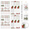 BETESSIN 4x Kerzen Tattoos Folie Kerzentattoo Frohe Weihnachten Rub On Sticker Folie Weihnachten Sprüche Sticker Bunte Kerzensprüche Kerzensticker für Stabkerzen Kleine Kerzen Tasse DIY Geschenk