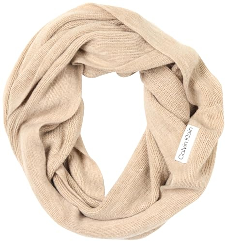 Calvin Klein Damen Warmer kaltes Wetter Schal, Melierte Mandel, Einheitsgröße