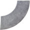 Gebogene Duschmatte, 45x143cm Duschvorleger Runddusche, rutschfest Maschinenwaschbar Badvorleger, Flauschig Weich Badezimmerteppich Die Sich an Eine Runddusche Anpasst (Grey)