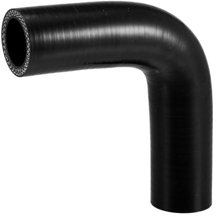 QUARKZMAN 1 Pièce Tuyau en Silicone Noir Universel pour Voiture, 25mm (0,98) de diamètre intérieur, 102mm (4,02) de longueur, 90 degrés