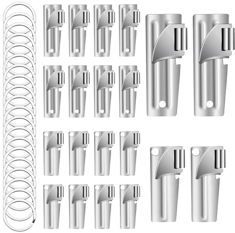 Dosenöffner mit Schlüsselringen, manueller Dosenöffner, tragbarer Dosenöffner für Reisen (P51+P38), 20 Stück