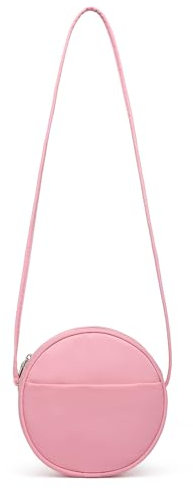 YONBEN Umhängetasche für Damen, Nylon, mit Reißverschluss, verstellbare Knoten-Schultergurte, Pink/Nylon